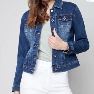 Parasuco Classic Denim Stretchy Jacket with faded details- EUC- size XXL